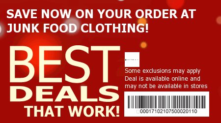 Junk Food Clothing Coupon Code