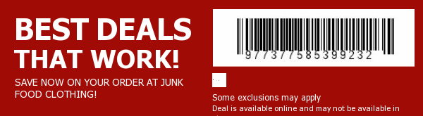 Junk Food Clothing Coupon