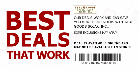 Real Goods Coupons