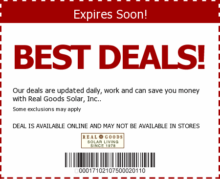 Real Goods Promo Code
