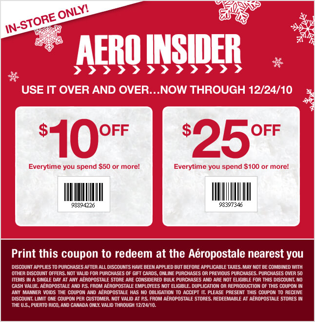 Aeropostale Coupons Printable