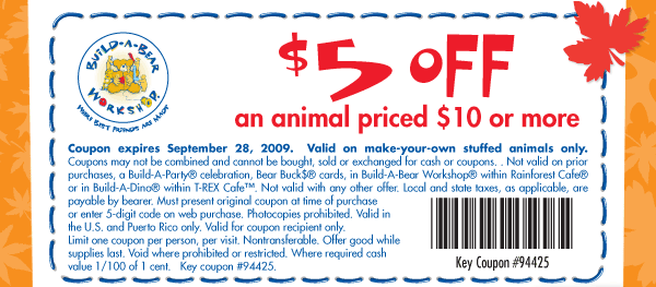 Build A Bear Coupons: Save $9 w/ 2015 Coupons Coupons