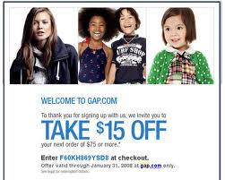 gap coupon code