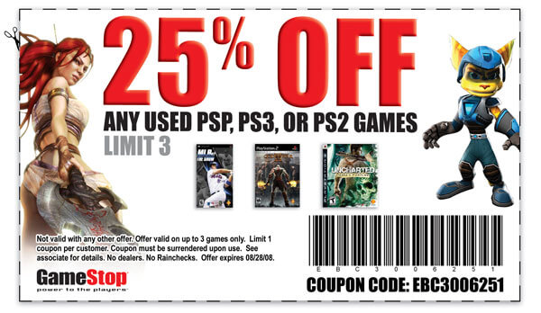 GAMESTOP Coupons - Savings.com | 16% off All Used Games & Dvds