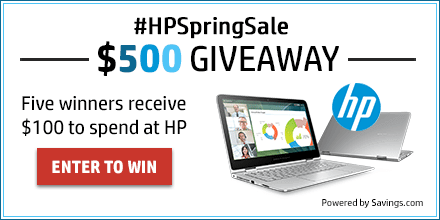 Enter now to win a $100 Visa Gift Card, courtesy of HP!