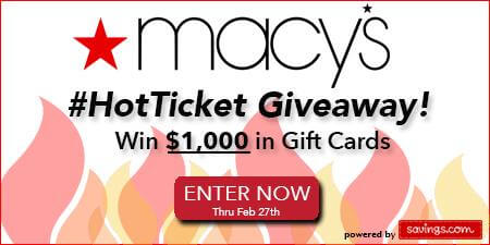 Macy's HotTicket Giveaway