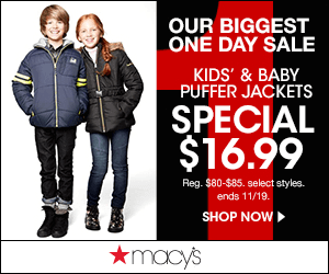 Macy’s sale today (11/18) through tomorrow (11/19)! - San Diego Deals and Steals