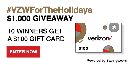 Verizon Wireless $1,000 Giveaway!