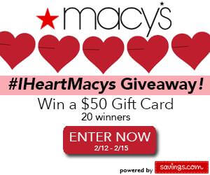 I Heart Macy's giveaway