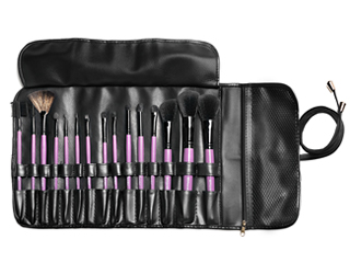 15 pcs Wild Purple Makeup Brush Set Coupon