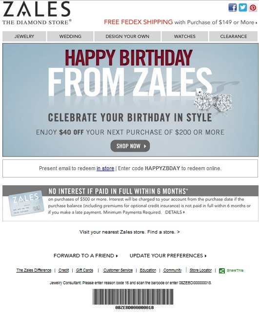 Zales coupon codes