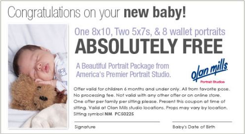 Printable: Free Wallet Portrait for Your Baby