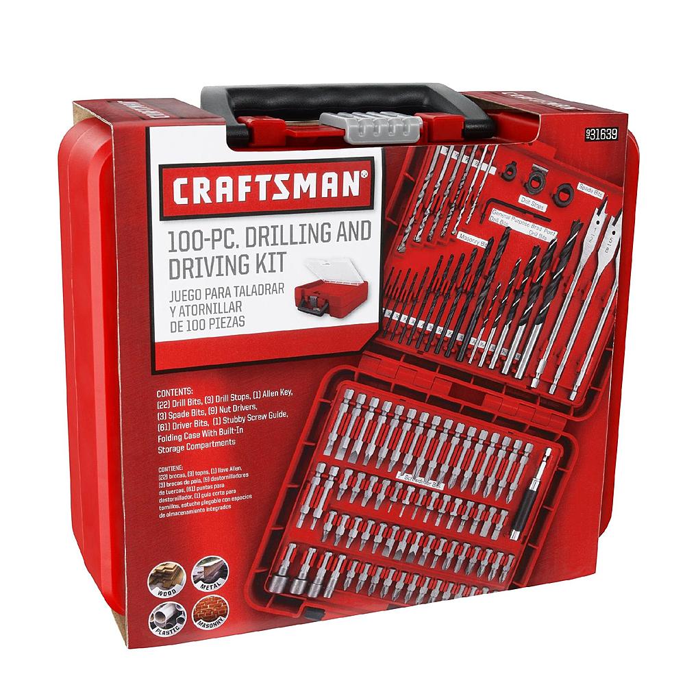 50% Off Craftsman 100pc Drill Accessory Kit, Now $14.99