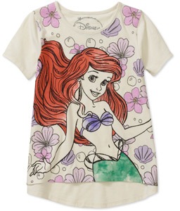 $1.97 off Disney Princess Ariel Girls Sketchy Flowers Graphic Tee - $6