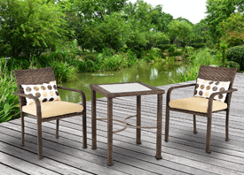 50% off Cadence Wicker 3-Piece Outdoor Bistro Set + Free Shipping