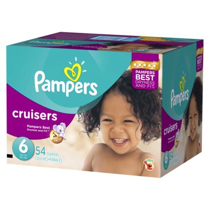 Pampers Cruisers Size 3-6, $49.98 for 2 Boxes with Free $10 Gift Card