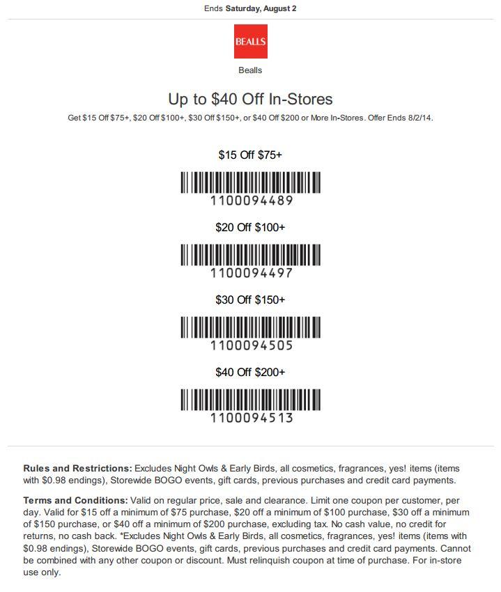 Printable: $40 off Orders $200 or More