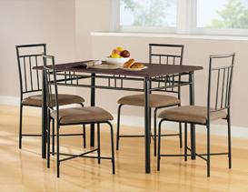 $15 Savings on Mainstays 5-Piece Wood and Metal Dining Set