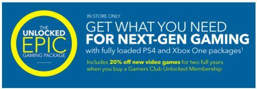 In-Store: 20% off New Video Games on Gamers Club Unlocked Membership